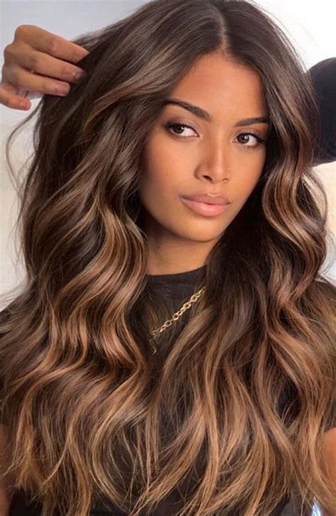 balayage for tan skin|color balayage on brown hair.